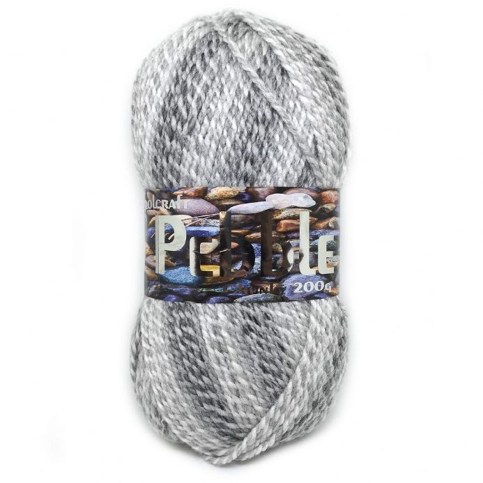Pebble Chunky Yarn 5 x 200g Balls Grey 7035 - Click Image to Close